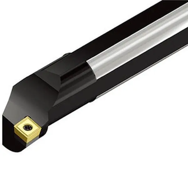 Precise S06M-SCLCR2 Indexable Boring Bar - Diamond Inserts, Rotatable Cutting Tip, 3° Side & End Cutting Edge Angle, 7° Relief Angle, CCMT Insert Included for Finishing, Profiling Bars & Torx Wrench Compatibility