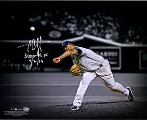 CC Sabathia New York Yankees Autographed 16" x 20" 3000th Strikeout Photograph with "3000th K 4/30/19" Inscription - Fanatics Authentic Certified