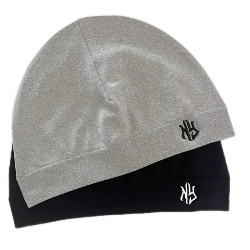 Y2K Streetwear Beanie Hat Unisex – Soft Stretch Skull Cap with Embroidered Logo
