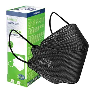 Luesay kn95 Face Masks 20 Pack, Breathable Comfortable and Disposable KN95 Mask,Healthcare Protective Protection ,Black