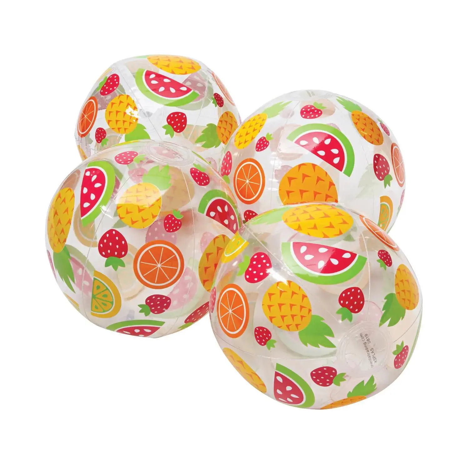 Inflatable 11" Fruit Print Medium Beach Balls - 12 Pc.