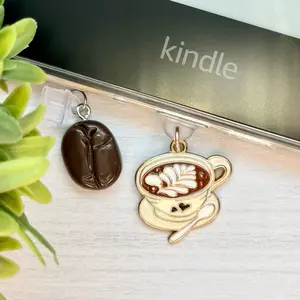 Coffee Style Kindle Charms or Dust Plugs