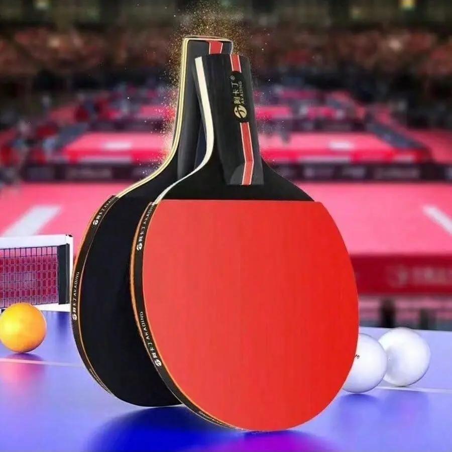 Double-Sided Reverse Rubber Table Tennis Paddles, Table Tennis Racket, Beginner-Friendly, Pre-Attached, Includes 3 Balls, Ideal for Students and Casual Use, Sport Game