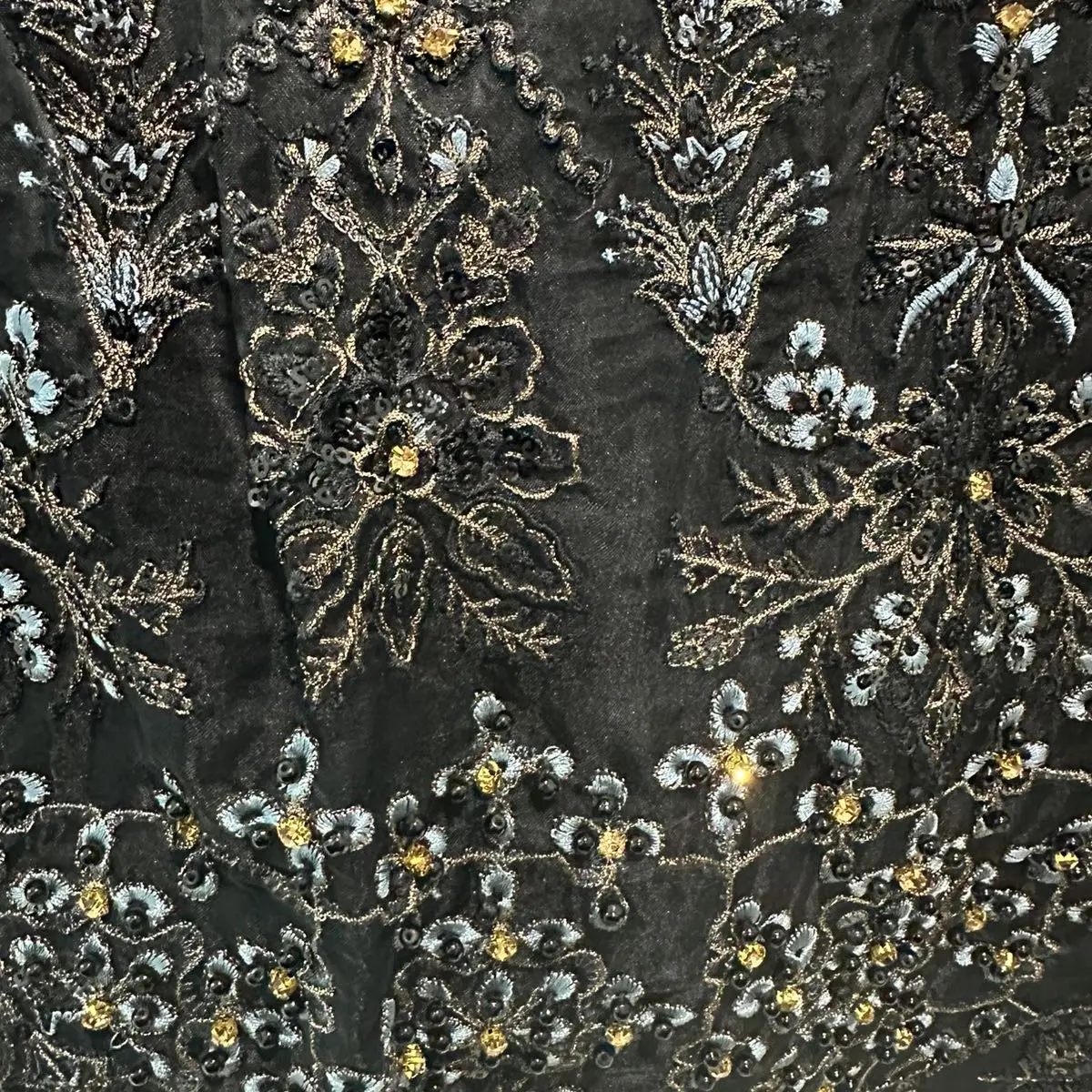Shalwar suit with embroided dupatta Silk Floral
