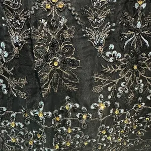 Shalwar suit with embroided dupatta Silk Floral