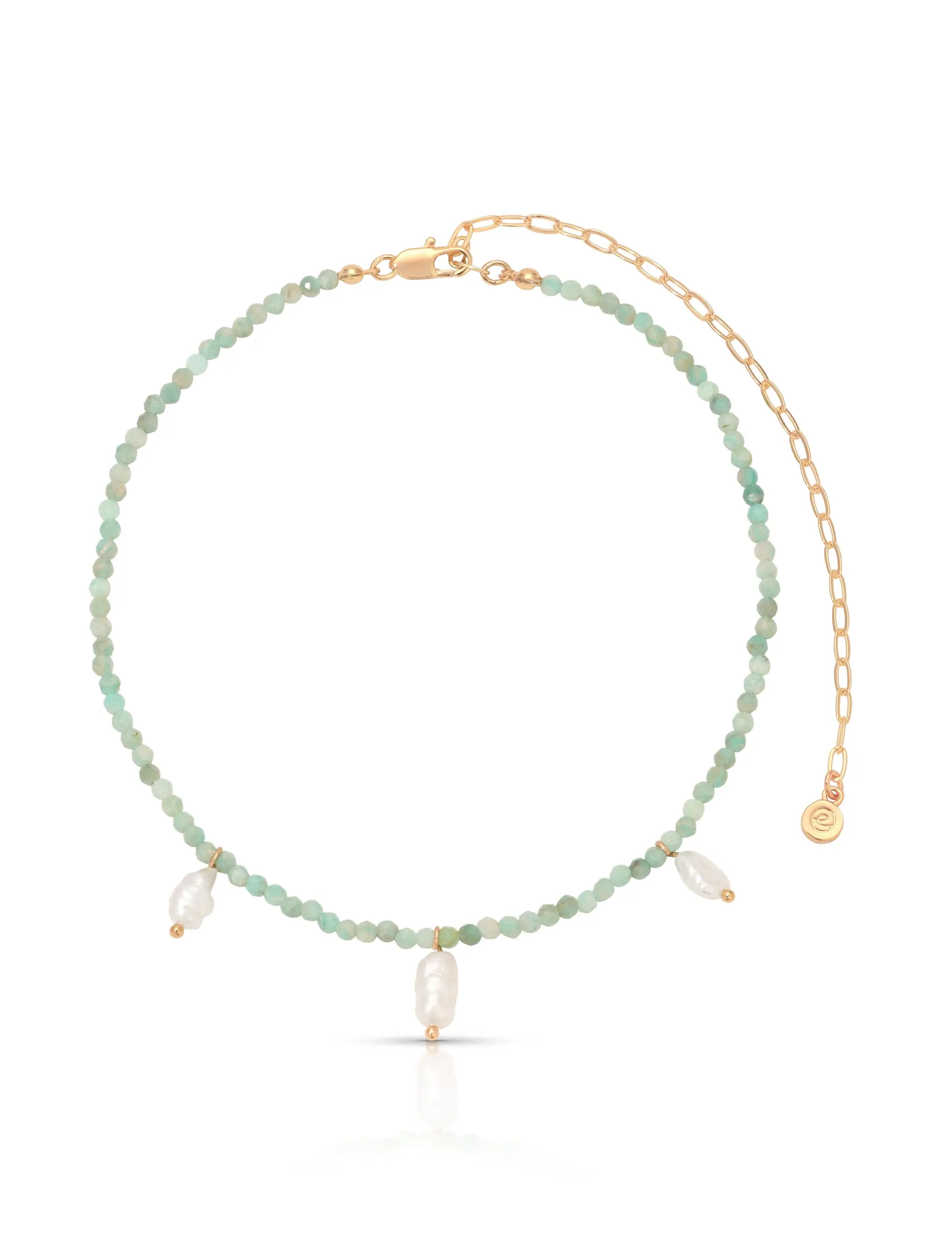 Ibiza Beaded Choker – 18K Gold Plated Ibiza Choker with Freshwater Pearls | Boho Coastal Jewelry for Women Daily Wear Necklace White Gold Necklace