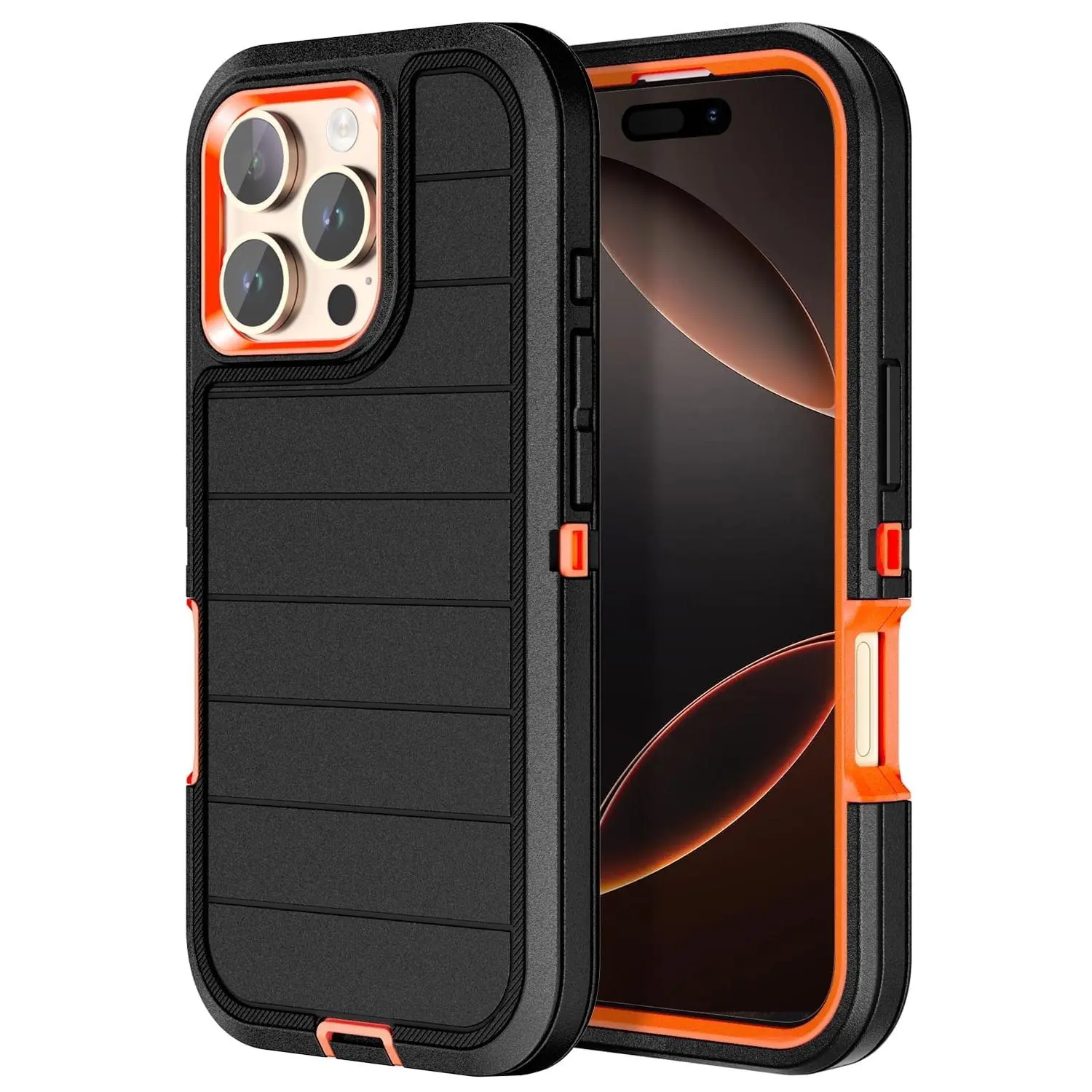 black/orange-stripe