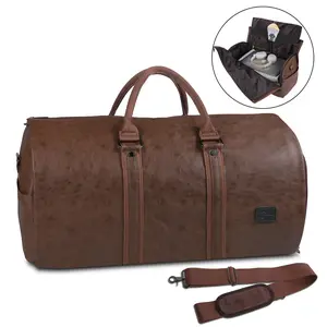 Classic TravelHim Brown Convertible Carry on Garment Bag - Perfect for Travel