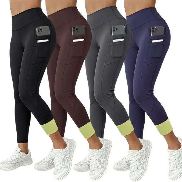 With pocket-Black+Brown+Dark Grey+Purplish Blue