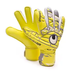 Uhlsport Eliminator SuperSoft Goalkeeper Gloves Yellow/Grey/White