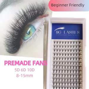 Premade  Lashes Individual Eyelashes Extensions 5D/6D/10D 0.07, Pointy Base Wide Promode Fans Soft Natural Fluffy Style False Eyelash, Volume/Hybrid/Wispy Set,  Professional/Salon Use Lash Extension, Volumized False Eyelashes
