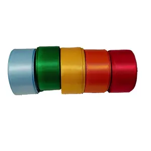 Silk-Like Satin Ribbon Set, 5 Rolls X 9.14m, Total 45.72m, Perfect for Crafts, Gift Wrapping, Hair Accessories, Wedding Bouquets