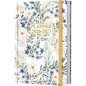 Planner 2026-2027 - 5.8" x 8.3" Weekly & Monthly Planner from July 2026 to June 2027, Large Planners 2026-2027 with  Organizer, Hardcover, Inner Pocket, Crushed Flower