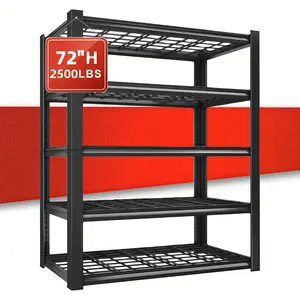 72" H Garage Shelving 5-Tier Heavy-Duty 2500LBS Metal Storage Utility Rack for Commercial Warehouses & Organiser
