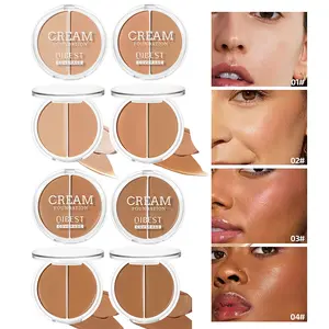 Two-color foundation cream conceals imperfections, is waterproof and sweatproof, and provides long-lasting makeup effect, Long Wear Foundation, High Quality Cosmetics
