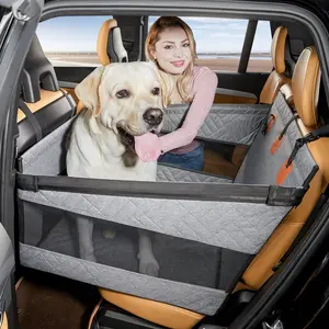 Dog Car Seat for Large & Medium Dogs – Waterproof & Dirt-Resistant Back Seat Extender Hammock, Reinforced Base, 600D Oxford Fabric for Pet Comfort