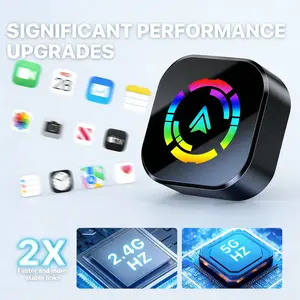 NEW latest model 2 in 1 Wireless CarPlay Adapter, for Both Apple and Android, Converts Wired to Wireless,Fast Connection, No Latency outdoorfun