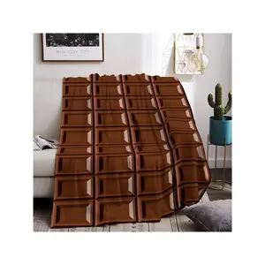 Yummy Chocolate Bar Design Soft Plush Throw Blanket