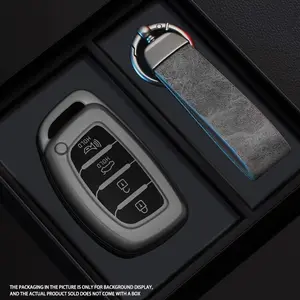 Warrior Style Tpu Car Key Case Cover Fob Keychain, Compatible with Hyundai Tucson Santa Fe Rena Sonata Elantra Creta Ix35 Ix45 I10 I30 I40
