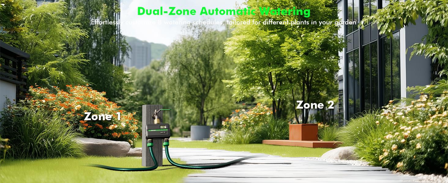 RESTMO Smart Sprinkler Timer with Flow Meter, Water Timer for Garden Hose, Brass Inlet & Outlet, Automatic Lawn & Yard Irrigation Watering System, APP Control (Bluetooth Connection, Not Include Hub)