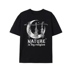 Summer t Shirts Witch Halloween Womens Wider Cut Nature Is My Religion T-Shirt