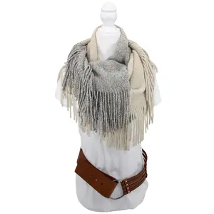 CONTEMPO LIFESTYLES - Women's Scarves - Knit Infinity Scarf with Fringe - Circle Loop Scarve - Women's Fashion Colorful Lumberjack Scarf . soft, Light Weight,  Warm, Cashmere Like