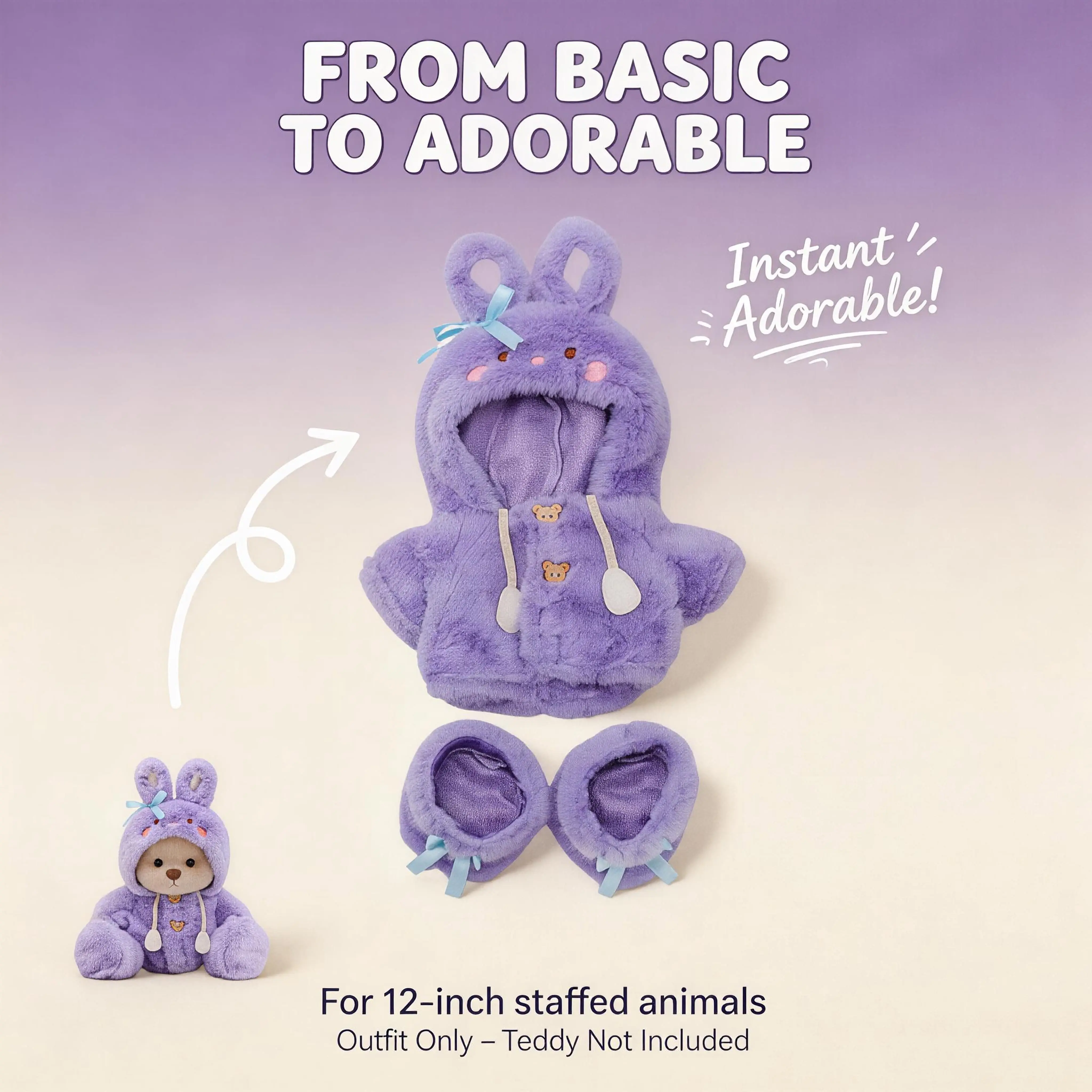 TEDDY HUGGY 12-Inch Plush Teddy Bear & Wardrobe Set – Includes Multiple Cute Outfits, Perfect Gift for Kids, Toddlers & Collectors, All Ages TEDDY HUGGY 12-Inch Plush Teddy Bear & Wardrobe Set – Includes Multiple Cute Outfits, Perfect Gift for Kids, Toddlers & Collectors, All Ages