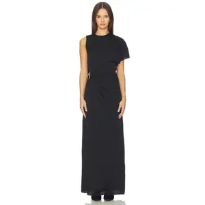 SRG Hallie Silk Dress in Black