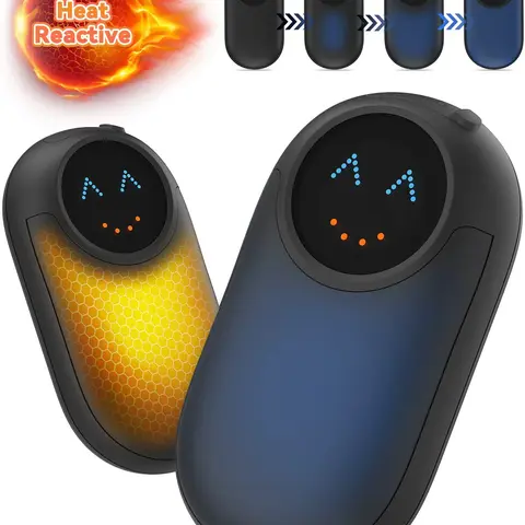 WETIFY Magnetic Thermochromic Hand Warmers 2-Pack - Rechargeable Type-C, 4-Level Adjustable Heat, Pocket-Friendly Compact Heater for Camping, Hunting, Outdoor Activities, Winter Gift Unisex