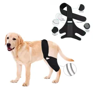 Adjustable Dog Hip Leg Support with Steel Support Chloroprene Rubber Wrap for ACL Tear Arthritis Hip Dysplasia Injury Recovery