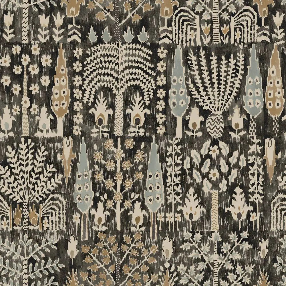 RoomMates Ikat Peel and Stick Wallpaper Black