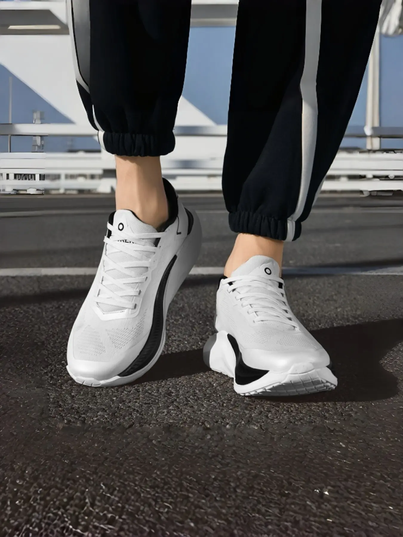 Ultra-Light Breathable Carbon Board Running Shoes, Shock Absorption Bounce Back Sports Sneakers, Trendy Patchwork Casual Dad Shoes