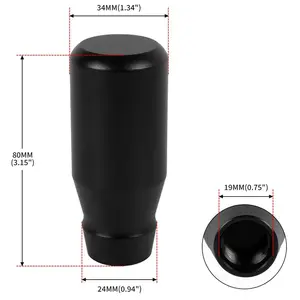 Racing Red Shift Knob 4 5 6 Speed Manual & Buttonless Automatic Tranmission [TS1]