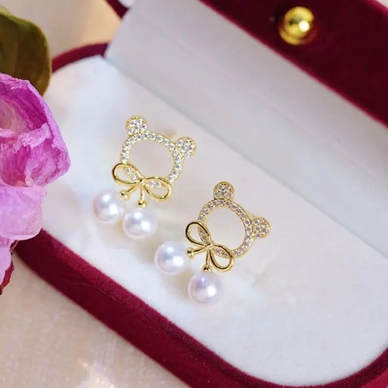 A Pair Of Creative And Exquisite Fashion Bear Earrings, Multi-functional Ear Accessories Jewelry Birthday Anniversary Gift Valentine's Day Gift
