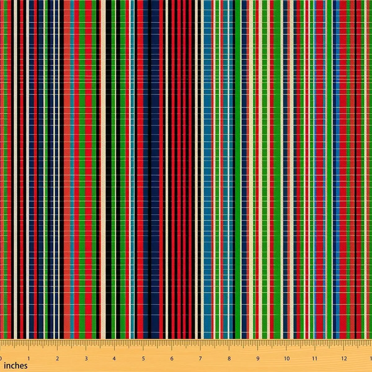 Abstract Stripes Fabric,Colorful an Vertical Lines Theme Upholstery Fabric Chairs and Home DIY Projects,Classic Ethnic Decorative,Soft Flannel