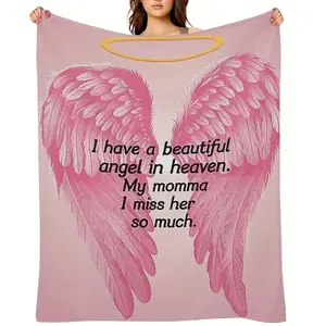 Lightweight Flannel Anxiety Blanket Gravity Pressure Relief Stress Relief And Sleep Improvement Soft Comfortable Warm Napping Throw Letter Print Blanket Gift