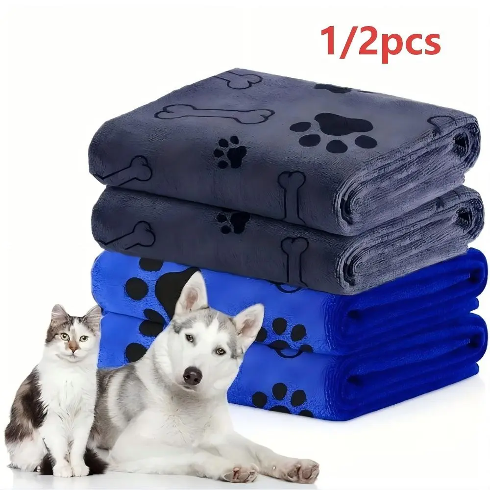 Pet Bath Towel, Quick-Dry Soft Absorbent Clean Pet Dog Towel, No Shedding Suitable for Cats Dogs Other Pets, High-Quality Pet Grooming Accessory