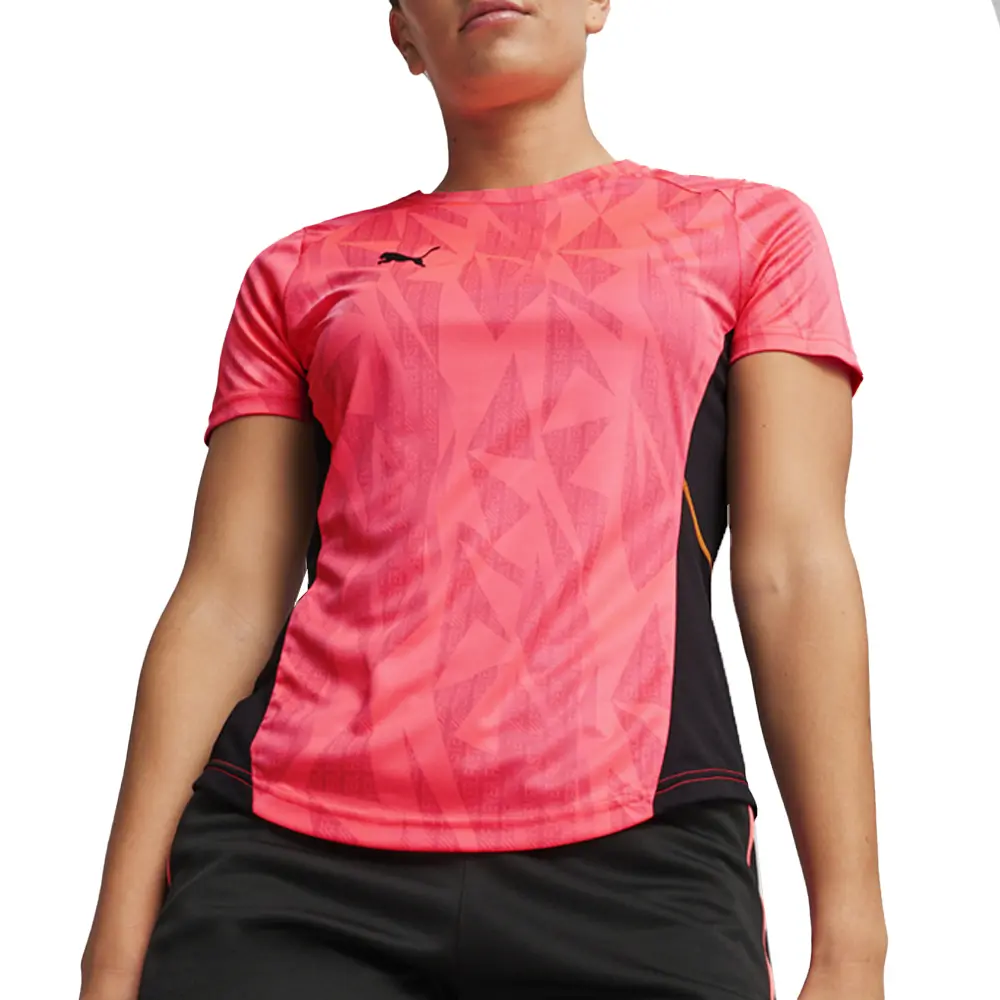 PUMA Womens Individualblaze Forever Faster Crew Neck Short Sleeve Jersey Casual - Pink