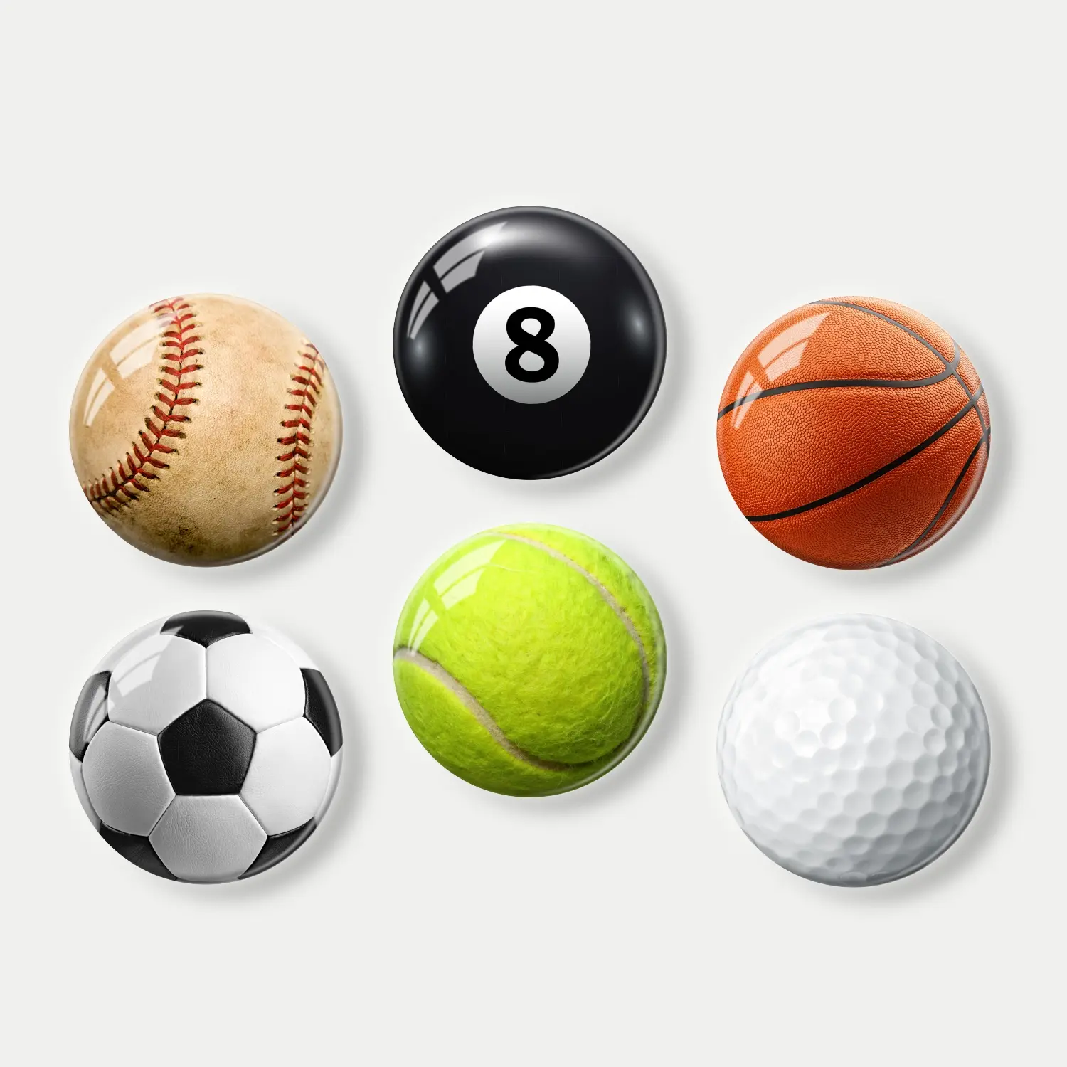 6Pcs Refrigerator Magnets Funny Sport balls Glass Mini Strong Fridge Magnets Basketballs,Footballs,Tennis Balls Magnets for Office,School,Whiteboards,Cabinets-Blue Flower