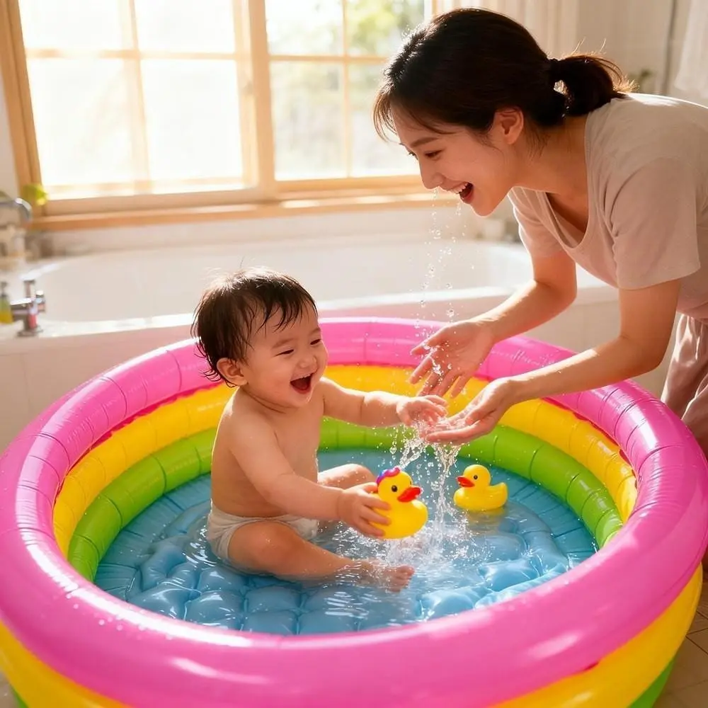 Inflatable Swimming Pool, Baby Indoor Home Inflatable Bathtub, Thick PVC Water Play Pool, Easy to Carry, Portable Kiddie Pool, Fun Water Park Ball Pool, Kiddie Inflatable Pool, Blow up pool, Toddler pools