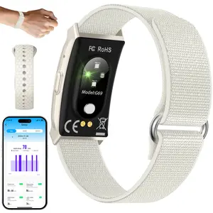 Health Monitor Wristband, Smart Sleep & Fitness Band, Heart Rate, Steps, Calories, IP68 Waterproof, Bluetooth-compatible, iOS Compatible
