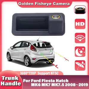 CCD Car Rear View Camera Trunk Handle Camera Waterproof For Ford Fiesta Hatch MK6 MK7 MK7.5 2008~2019 Fiesta ST 2013~2017