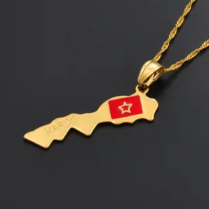 Morocco Necklace - Map Jewelry Shirt Earrings Ring Souvenir