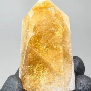 2.0 inch Citrine Polished TOWER Natural Healing Crystal for Energy Enhancement and Positive Vibes