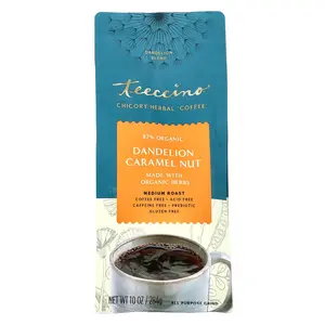 Teeccino Chicory Herbal Coffee, Dandelion Caramel Nut, Medium Roast, Caffeine Free, 10 oz (284 g)