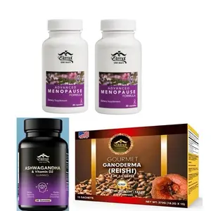 Eternal Woman's Balance & Vitality Bundle - Ashwagandha Vitamin D2 Gummies Advanced Menopause Formula Coffee Aphrodisiac with Ganoderma