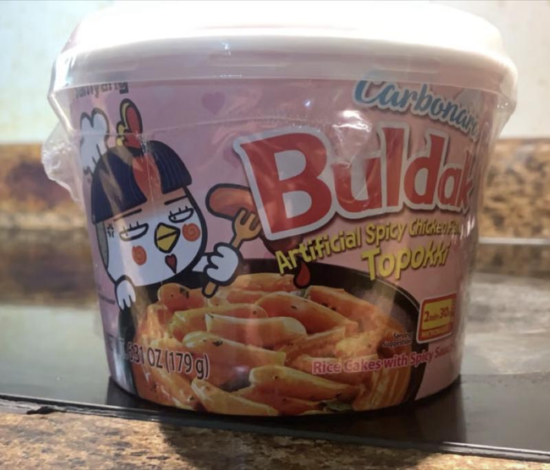 Samyang Buldak Carbo Topokki Bowl, Hot Chicken Flavor 179 g Instant Spicy