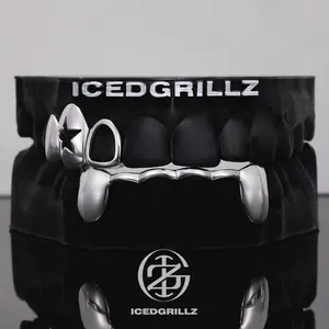 Open Face Star & Fangs Bridge Grillz