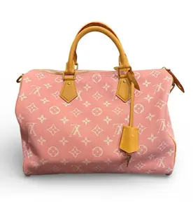 Pre-owned leather Crossbody Bags Louis Vuitton Calfskin Monogram Speedy 40 P9 Bandouliere in Candy
