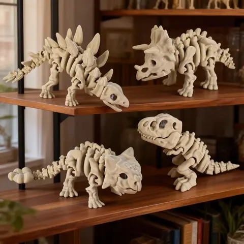 Jurassic Dinosaur Skeleton Model, Dinosaur Bone Statue for Paleontology Lovers, Home and Office Desktop or Shelf Décor, Dinosaur Decorations, Animal Statue, Collectible Figurine, Figurines Collectibles, Home Decor, Figurines Decor